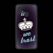 Coque  Huawei P20 Lite PREMIUM In Queen We trust Bleu ZG