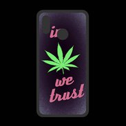 Coque  Huawei P20 Lite PREMIUM In Weed We trust Rouge ZG