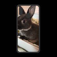 Coque  Huawei P20 Lite PREMIUM Lapin nair noir et gris 75
