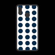 Coque  Huawei P20 Lite PREMIUM pois bleu marine
