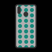 Coque  Huawei P20 Lite PREMIUM pois gris & turquoise
