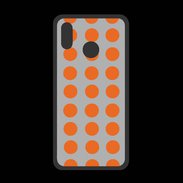 Coque  Huawei P20 Lite PREMIUM pois gris & orange