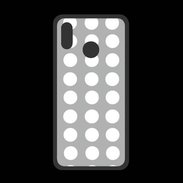 Coque  Huawei P20 Lite PREMIUM pois gris & blanc