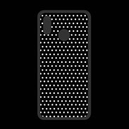 Coque  Huawei P20 Lite PREMIUM pois noir & blanc