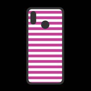 Coque  Huawei P20 Lite PREMIUM rayures blanches et roses