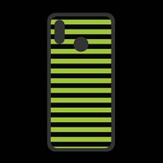 Coque  Huawei P20 Lite PREMIUM rayures noires et vertes