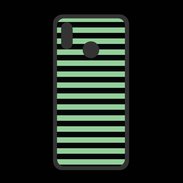 Coque  Huawei P20 Lite PREMIUM rayures vert d'eau et noires