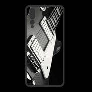 Coque  Huawei P20 Pro PREMIUM Guitare en noir et blanc