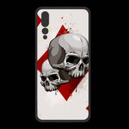 Coque  Huawei P20 Pro PREMIUM Carte Tête de mort Carreau