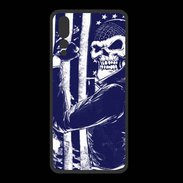Coque  Huawei P20 Pro PREMIUM Tête de mort Biker USA