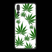 Coque  Huawei P20 Pro PREMIUM Feuille de cannabis sur fond blanc