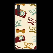 Coque  Huawei P20 Pro PREMIUM Moustache lunette et chapeau
