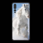 Coque  Huawei P20 Pro PREMIUM Cheval blanc dans la neige 2