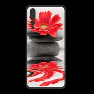 Coque  Huawei P20 Pro PREMIUM Fleurs et galet