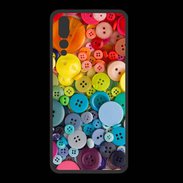 Coque  Huawei P20 Pro PREMIUM Arc en ciel de boutons de couture