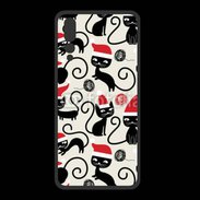 Coque  Huawei P20 Pro PREMIUM Fond chat noir Noël