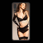 Coque  Huawei P20 Pro PREMIUM Femme sexy en lingerie noire