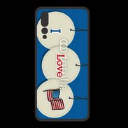 Coque  Huawei P20 Pro PREMIUM I love USA 5