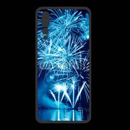 Coque  Huawei P20 Pro PREMIUM Feu d'artifice en noir et bleu