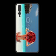 Coque  Huawei P20 Pro PREMIUM Femme assise sur la plage