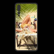 Coque  Huawei P20 Pro PREMIUM Femme sexy à la plage 25