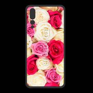 Coque  Huawei P20 Pro PREMIUM Fond de roses 5