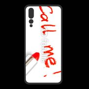 Coque  Huawei P20 Pro PREMIUM Call me en rouge à lèvres