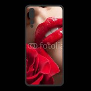 Coque  Huawei P20 Pro PREMIUM Bouche et rose glamour