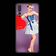 Coque  Huawei P20 Pro PREMIUM femme glamour coeur style betty boop
