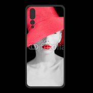 Coque  Huawei P20 Pro PREMIUM Femme élégante en noire et rouge 10