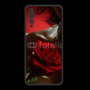 Coque  Huawei P20 Pro PREMIUM Belle rose rouge 500