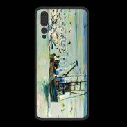 Coque  Huawei P20 Pro PREMIUM Peinture bateau de pêche