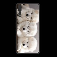 Coque  Huawei P20 Pro PREMIUM Chiot japonais blanc