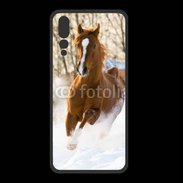 Coque  Huawei P20 Pro PREMIUM Cheval arabe dans la neige 100