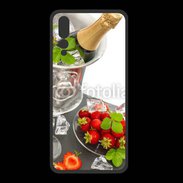 Coque  Huawei P20 Pro PREMIUM Champagne et fraises