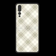 Coque  Huawei P20 Pro PREMIUM Effet écossais beige clair