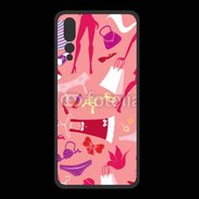 Coque  Huawei P20 Pro PREMIUM Fond fashion rose 5