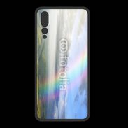Coque  Huawei P20 Pro PREMIUM Arc en ciel à la montagne