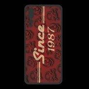 Coque  Huawei P20 Pro PREMIUM Since crane rouge 1987