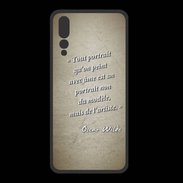 Coque  Huawei P20 Pro PREMIUM Portrait Ame Sepia Citation Oscar Wilde