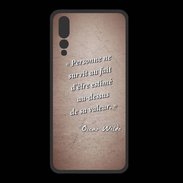 Coque  Huawei P20 Pro PREMIUM Survie valeur Rouge Citation Oscar Wilde