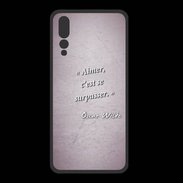 Coque  Huawei P20 Pro PREMIUM Aimer Rose Citation Oscar Wilde