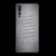 Coque  Huawei P20 Pro PREMIUM Chaque fois Noir Citation Oscar Wilde