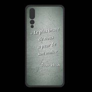 Coque  Huawei P20 Pro PREMIUM Brave Vert Citation Oscar Wilde