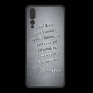 Coque  Huawei P20 Pro PREMIUM Les livres Noir Citation Oscar Wilde