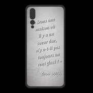 Coque  Huawei P20 Pro PREMIUM Maison coeur Gris Citation Oscar Wilde