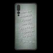 Coque  Huawei P20 Pro PREMIUM Maison coeur Vert Citation Oscar Wilde