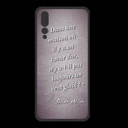 Coque  Huawei P20 Pro PREMIUM Maison coeur Violet Citation Oscar Wilde