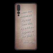 Coque  Huawei P20 Pro PREMIUM Maison coeur Rouge Citation Oscar Wilde