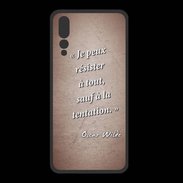 Coque  Huawei P20 Pro PREMIUM Résister Rouge Citation Oscar Wilde